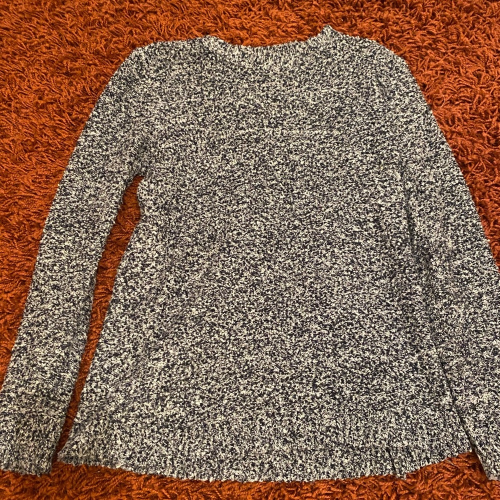 Blue and white sweater